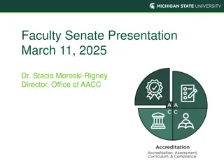 Michigan State University Faculty Senate Presentation and HLC Criteria Evaluation