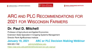 2021 Recommendations for Wisconsin Farmers: ARC and PLC Decisions