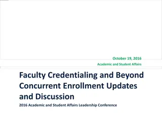 Concurrent Enrollment Updates and Discussion at Academic Leadership Conference