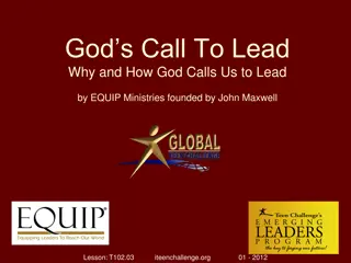 Understanding God's Call to Lead for Christians
