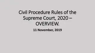 New Civil Procedure Rules of the Supreme Court 2020 Overview