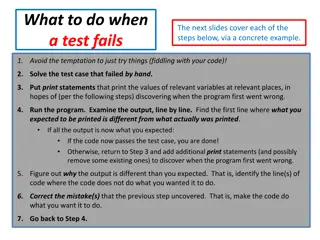 Debugging Example: Test Failure Resolution Steps