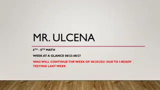 6th-8th Grade Math Week at a Glance: Back to School Class 2021-2022
