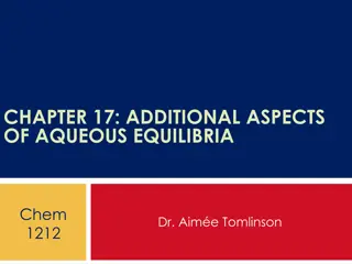 Additional Aspects of Aqueous Equilibria in Chemistry 1212 with Dr. Aime Tomlinson