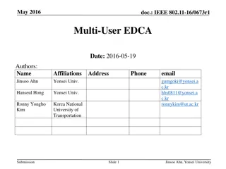 IEEE 802.11-16/0673r1 Multi-User EDCA - May 2016 Document Insights