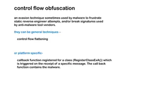 Advanced Malware Evasion Techniques - Control Flow Obfuscation Overview