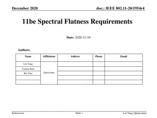 IEEE 802.11be Spectral Flatness Requirements for EHT Modes