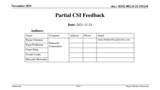 IEEE 802.11 CSI Feedback Formats and Simplifications