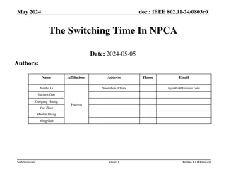 Switching Time in IEEE 802.11-24/0803r0 Presentation