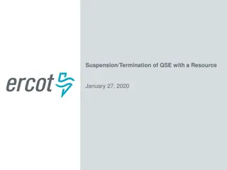 Understanding Suspension and Termination Processes for Qualified Scheduling Entities