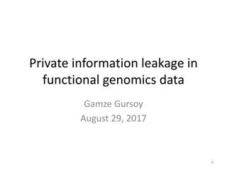 Information Leakage in Functional Genomics Data Analysis