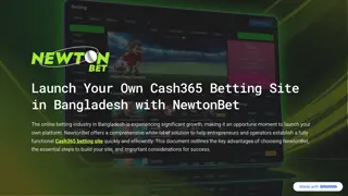 Launch Your Own Cash365 Betting Site in Bangladesh with NewtonBet