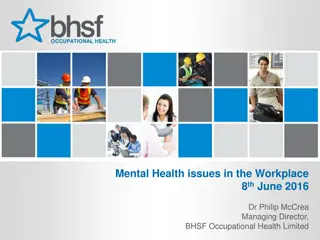 Workplace Mental Health: Strategies for Addressing Presenteeism