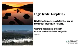 Logic Model Templates for Vermont Department of Health Substance Use Programs