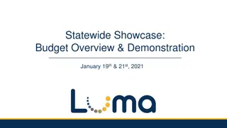 Statewide Showcase Budget Overview & Demonstration