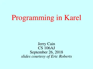 Introducing Karel the Robot: Programming Language Overview