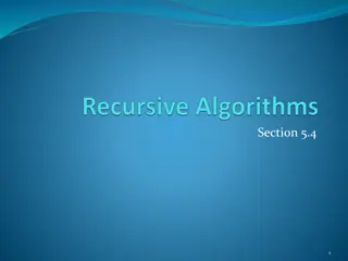 Recursive Algorithms Overview and Examples