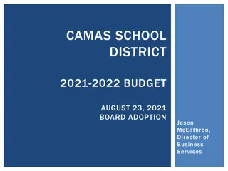 Camas School District 2021-2022 Budget Overview