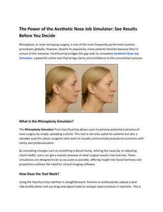 The Power of the Aesthetic Nose Job Simulator See Results Before You Decide
