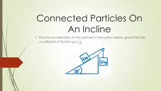 Calculating Acceleration of Connected Particles on an Incline with Friction