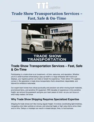 Trade Show Transportation Services