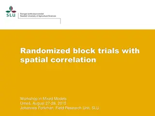 Spatial Correlation in Mixed Models Workshop