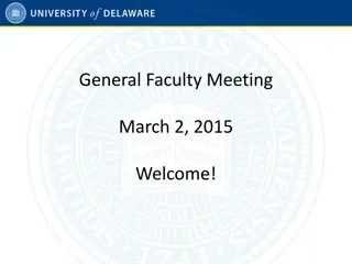 General Faculty Meeting Agenda and Announcements - March 2, 2015
