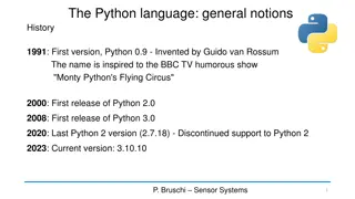 Python Language Overview: History, Characteristics, and Types