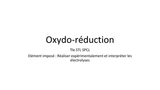 Experimental Study on Redox Reactions and Electrolysis