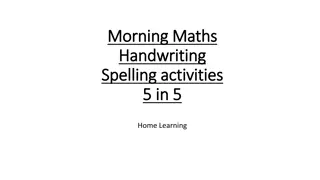 Exciting Morning Maths, Handwriting, and Spelling Activities for Home Learning