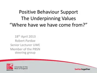 Understanding Underpinning Values in Positive Behavior Support Journey