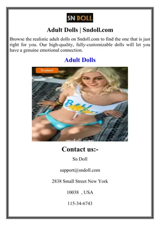 Adult Dolls Sndoll.com