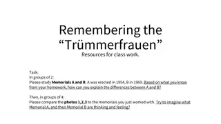 Study and Compare Trümmerfrauen Memorials and Photos