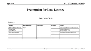 IEEE 802.11-24/0389r0 Preemption for Low Latency in UHR Devices