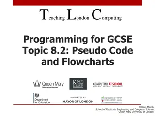 Exploring Pseudo Code and Flowcharts for GCSE Computing Students