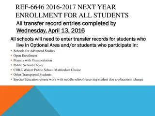 Enrollment Process and Matriculation Guidelines for Schools