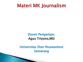 Jurnalistik Keilmuan: Materi, Deskripsi, Evaluasi Perkuliahan