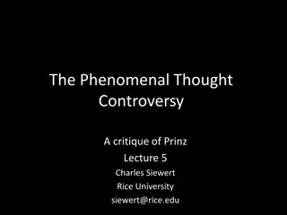 Phenomenal Thought Controversy Critique - Understanding Consciousness Depth