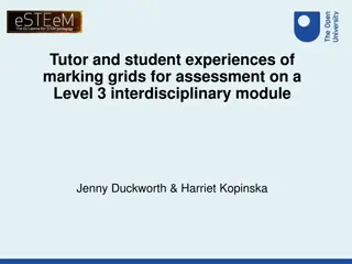 Insights into Marking Grids for Assessment on an Interdisciplinary Module