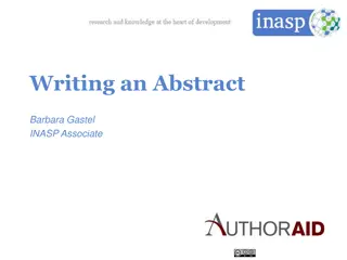 Crafting Effective Abstracts: A Comprehensive Guide