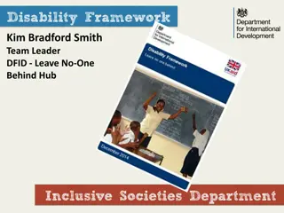 DFID's Approach to Disability and Leave No One Behind Initiative in UK