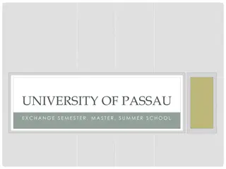 University of Passau Exchange Semester, Master Programs, and Summer School
