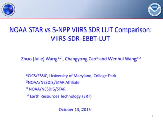 Comparison of NOAA STAR vs S-NPP VIIRS SDR LUT - Analysis and Findings