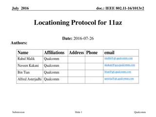 IEEE 802.11az Locationing Protocol Overview
