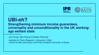 Strengthening Minimum Income Guarantees in the UK Welfare State