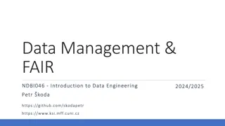 Introduction to Data Management and Engineering Frameworks