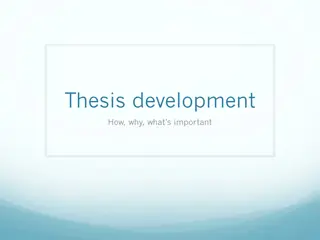 Effective Strategies for Thesis Development