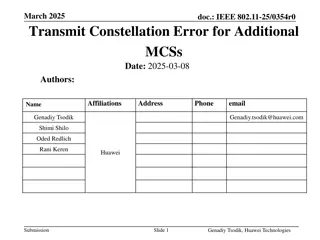 March 2025 Transmit Constellation Error Analysis