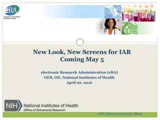 Electronic Research Administration Updates and Enhancements