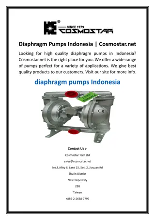 Diaphragm Pumps Indonesia  Cosmostar.net